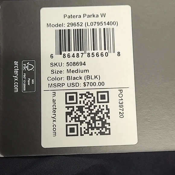 Arc'teryx Patera Parka Women's- Black- Season 2022 - Picture 12 of 12